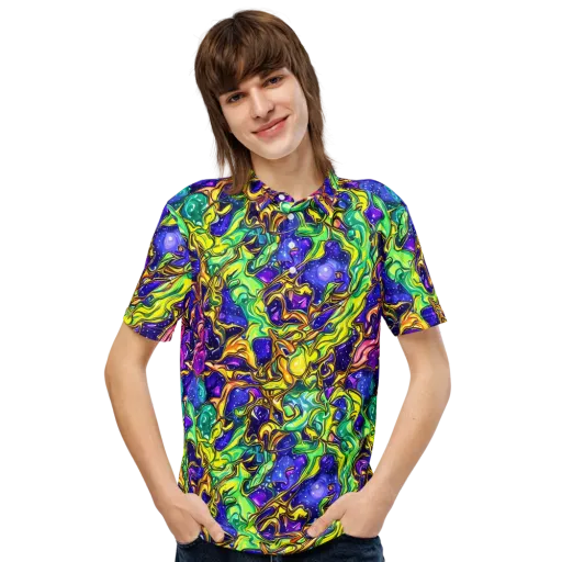Marigold Stardrift on a Men's Slim Fit Polo Shirt