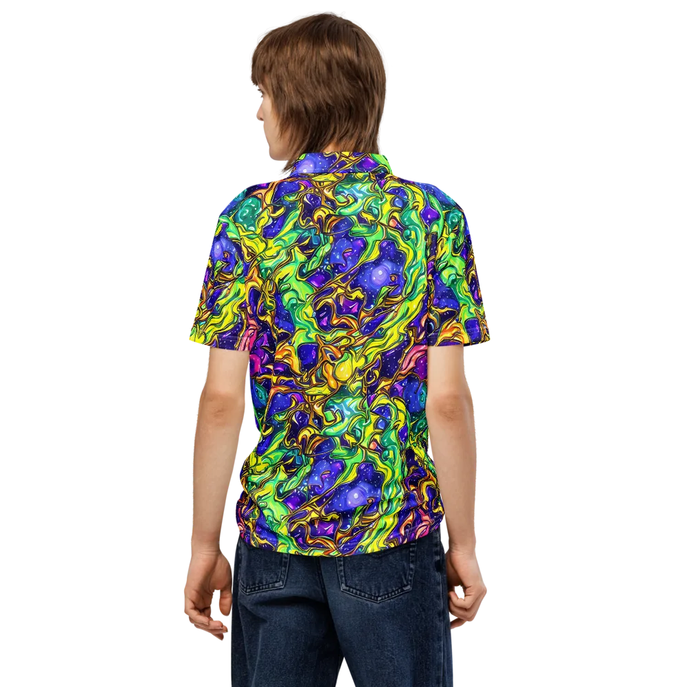 Marigold Stardrift on Men's Slim Fit Polo Shirt — Back
