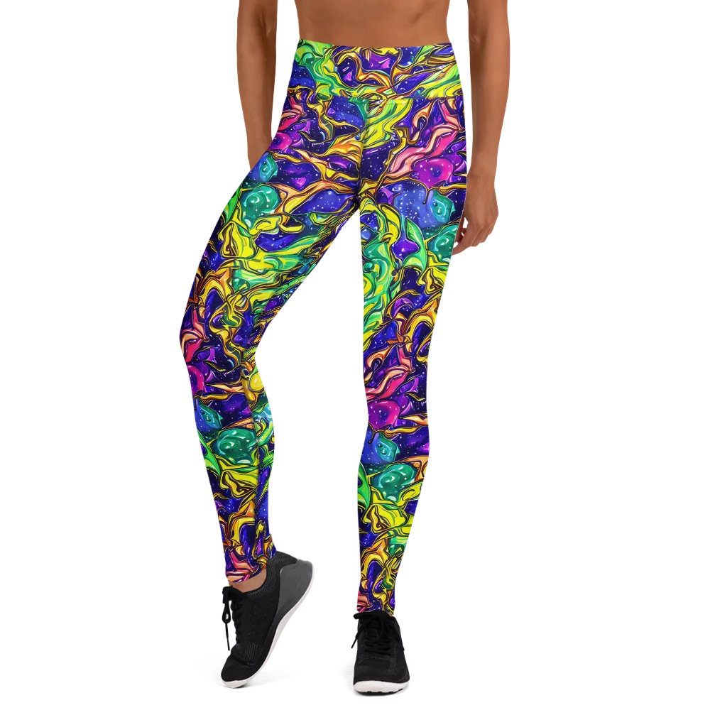 Marigold Stardrift on Yoga Leggings — Front