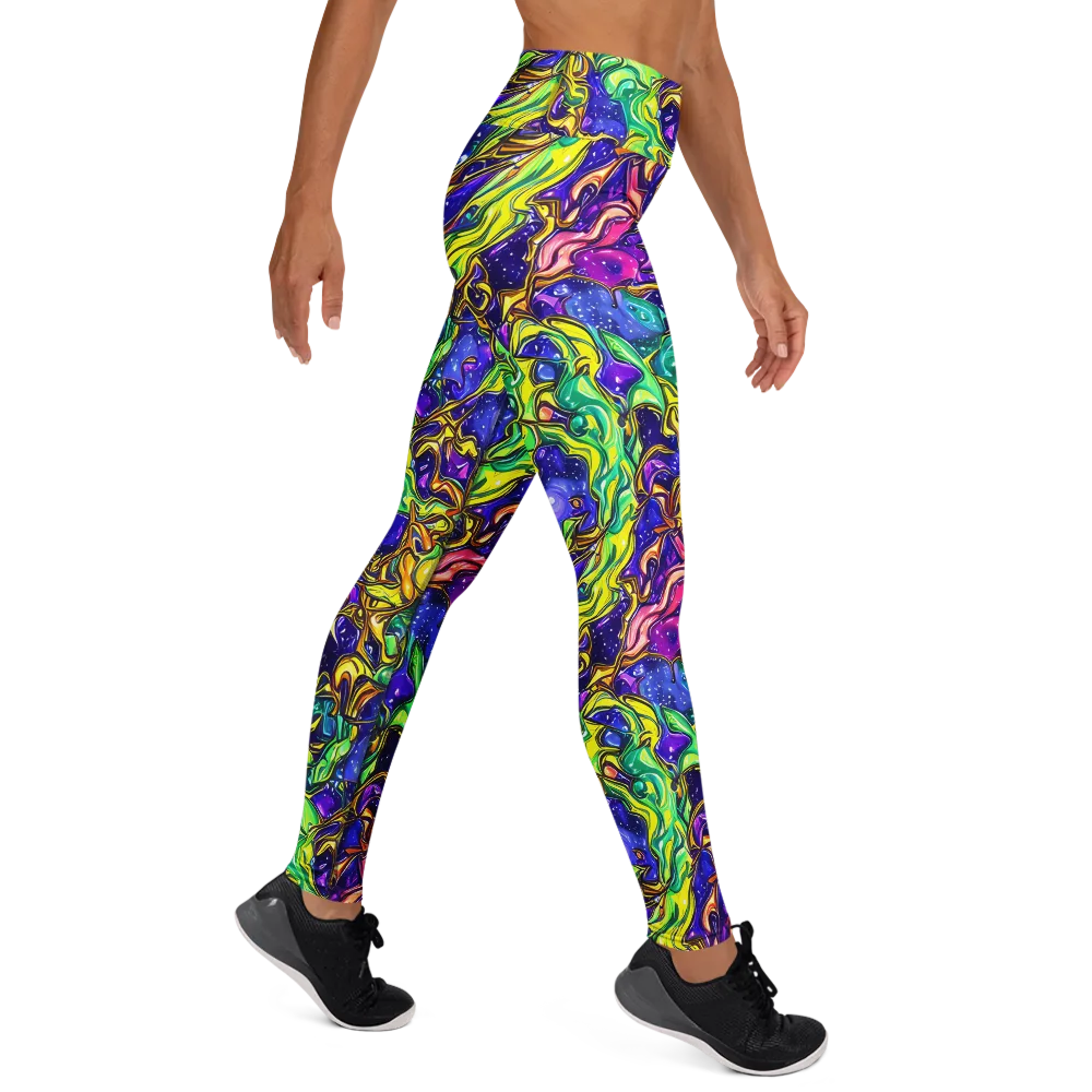 Marigold Stardrift on Yoga Leggings — Right