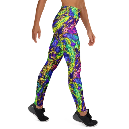Marigold Stardrift on a Yoga Leggings