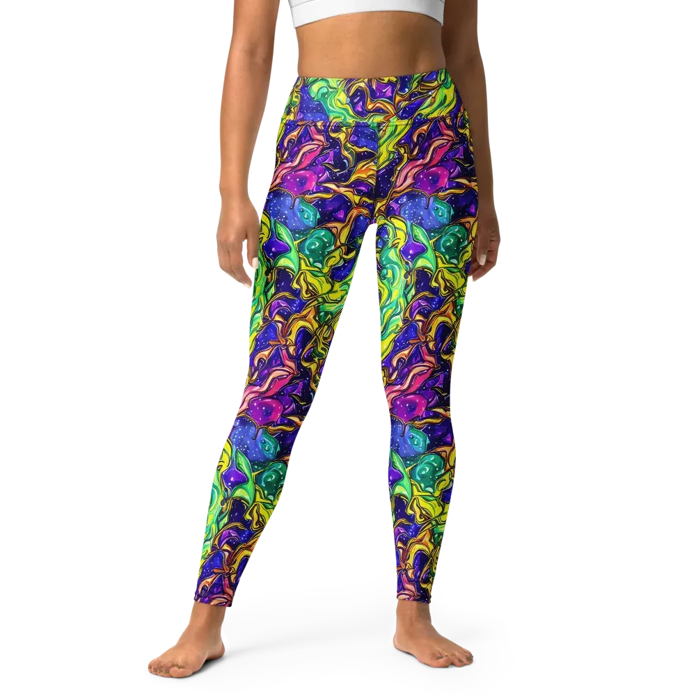 Marigold Stardrift on Yoga Leggings — Front