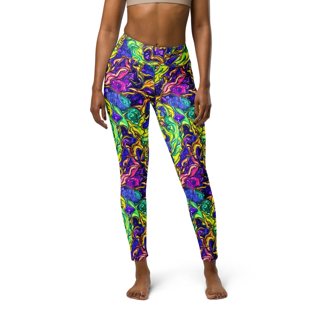 Marigold Stardrift on Yoga Leggings — Front