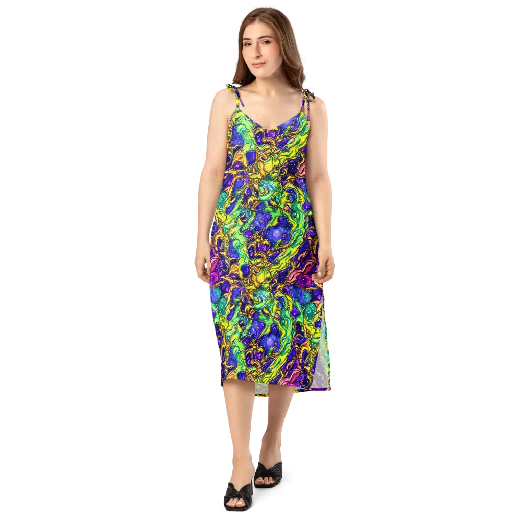 Marigold Stardrift on Slip Dress — Front
