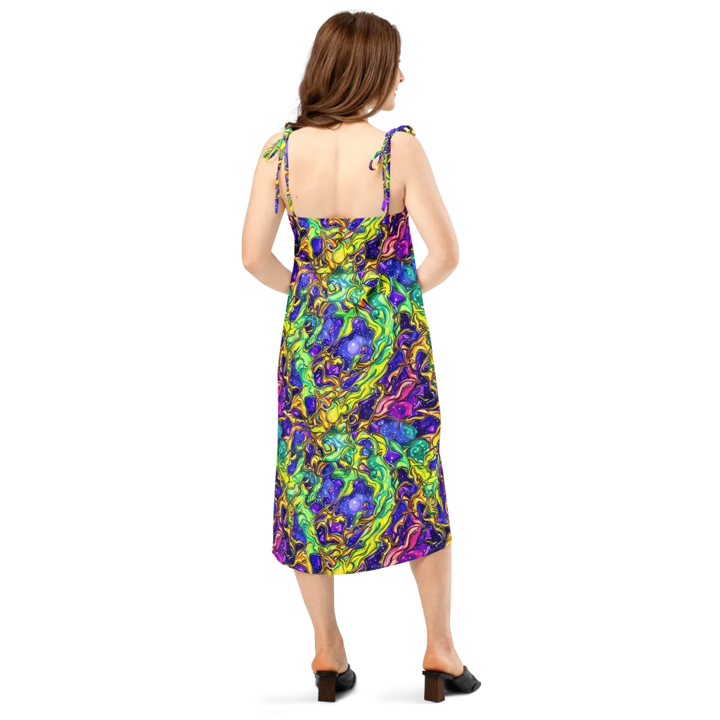 Marigold Stardrift on Slip Dress — Back