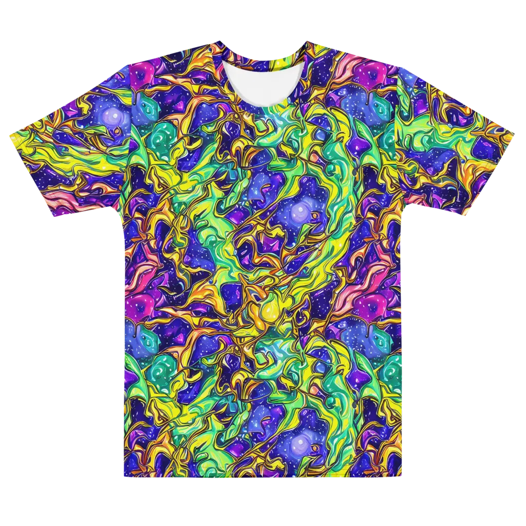 Marigold Stardrift on Men's Cotton Crew Neck T-Shirt — Front