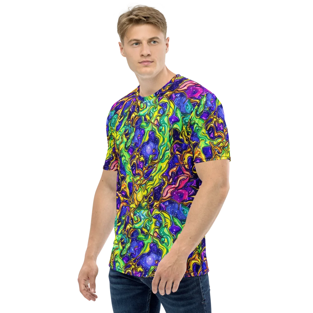 Marigold Stardrift on Men's Crew Neck T-Shirt — Left