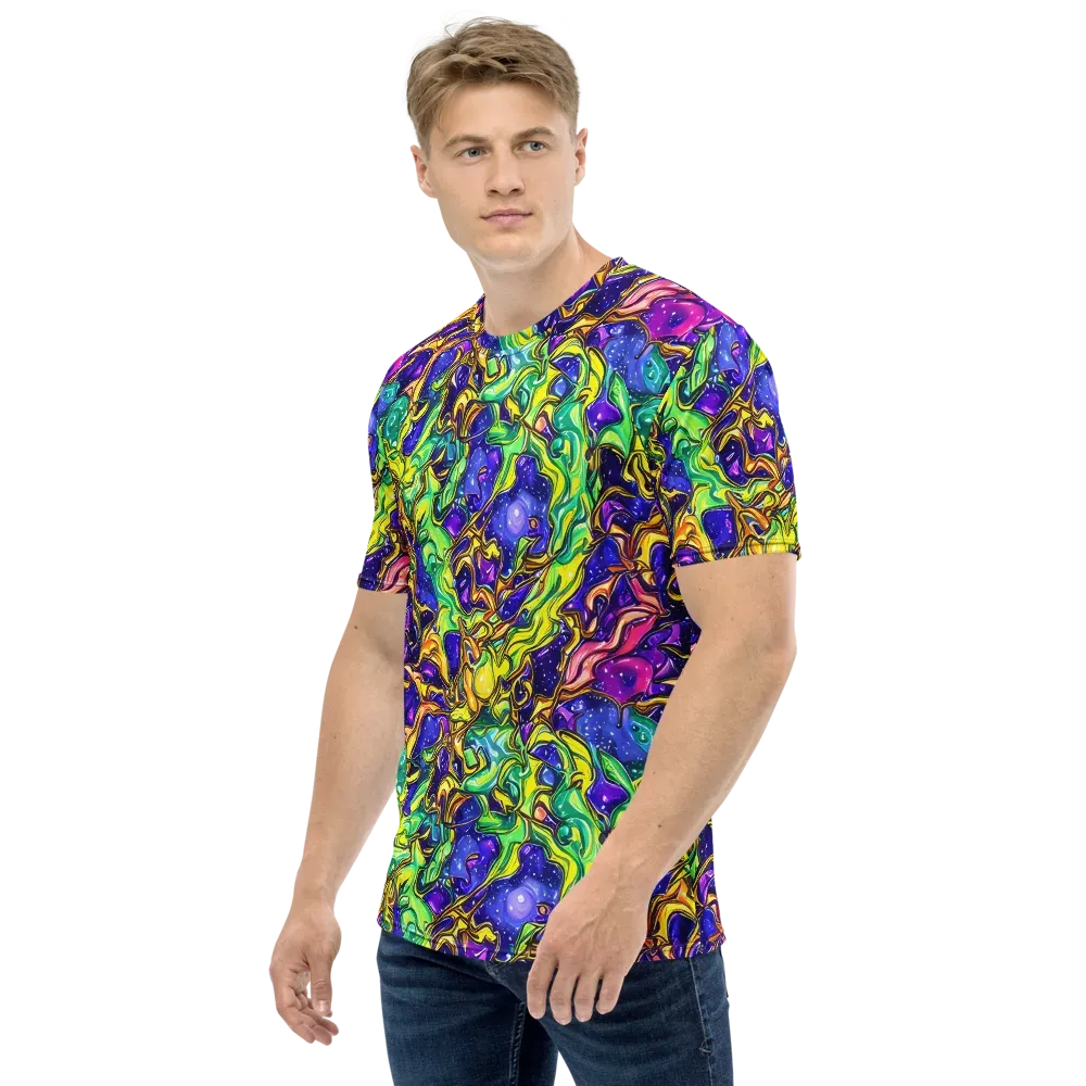 Marigold Stardrift on Men's Crew Neck T-Shirt — Left