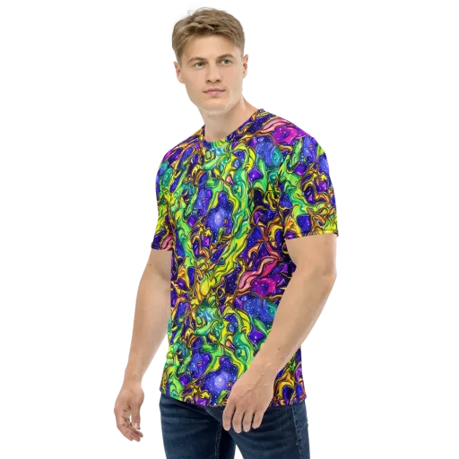 Marigold Stardrift on a Men's Crew Neck T-Shirt