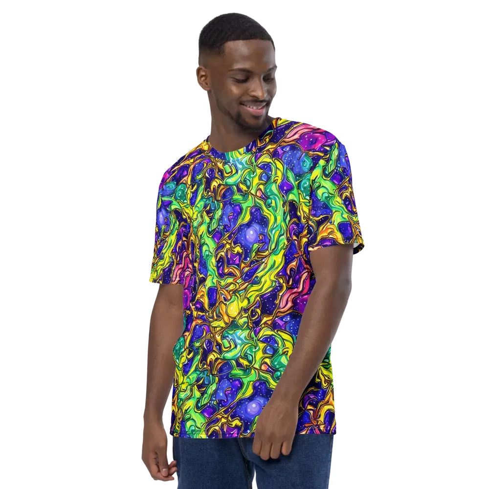 Marigold Stardrift on Men's Crew Neck T-Shirt — Left