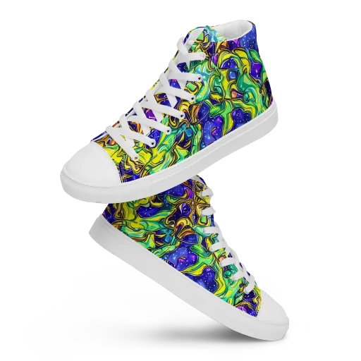 Marigold Stardrift on a Men's High Top Canvas Shoes
