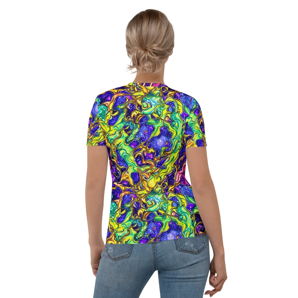 Marigold Stardrift on Women's Crew Neck T-Shirt — Back