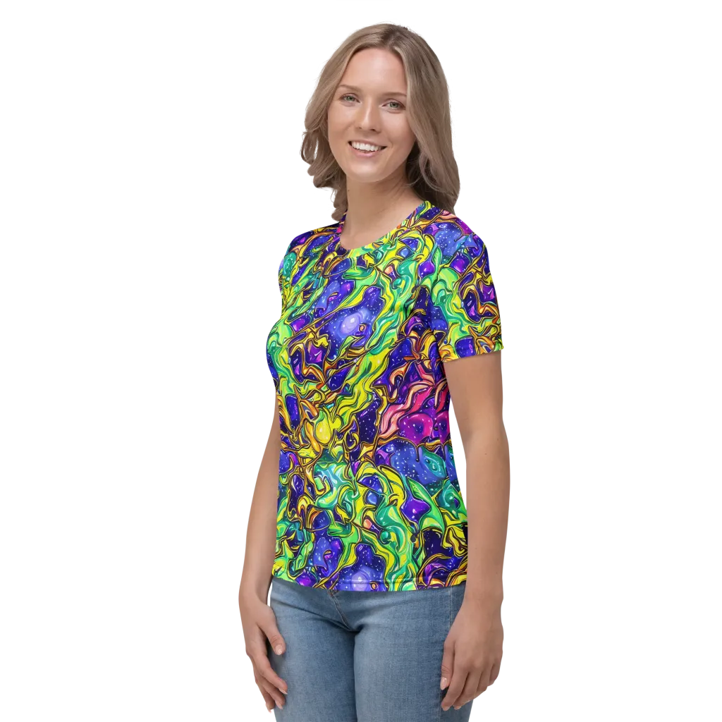 Marigold Stardrift on Women's Crew Neck T-Shirt — Left