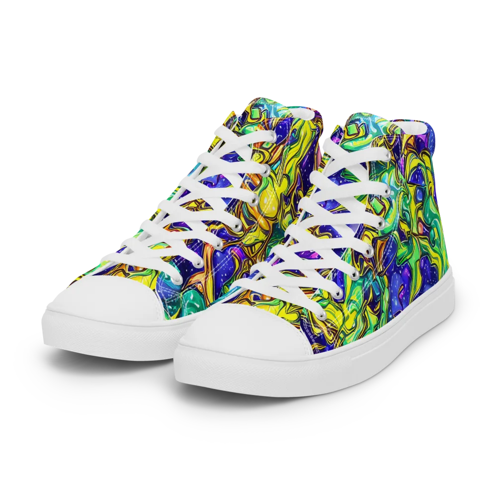 Marigold Stardrift on Women's High Top Canvas Shoes — Left Front