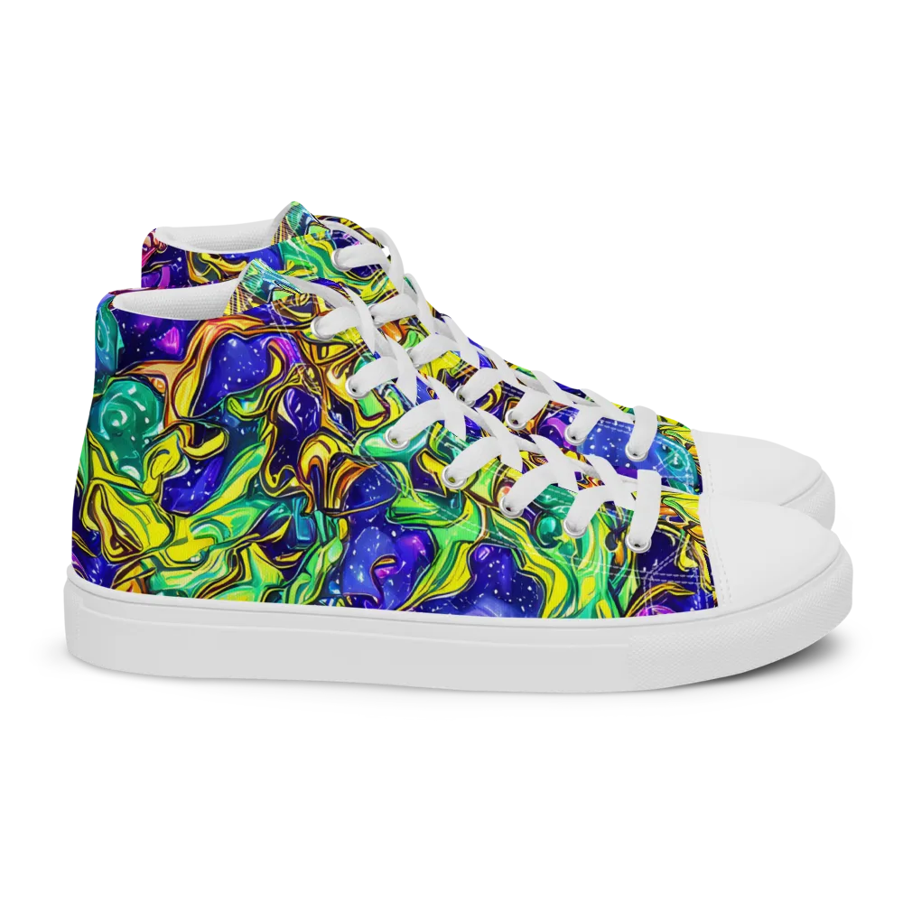 Marigold Stardrift on Women's High Top Canvas Shoes — Right