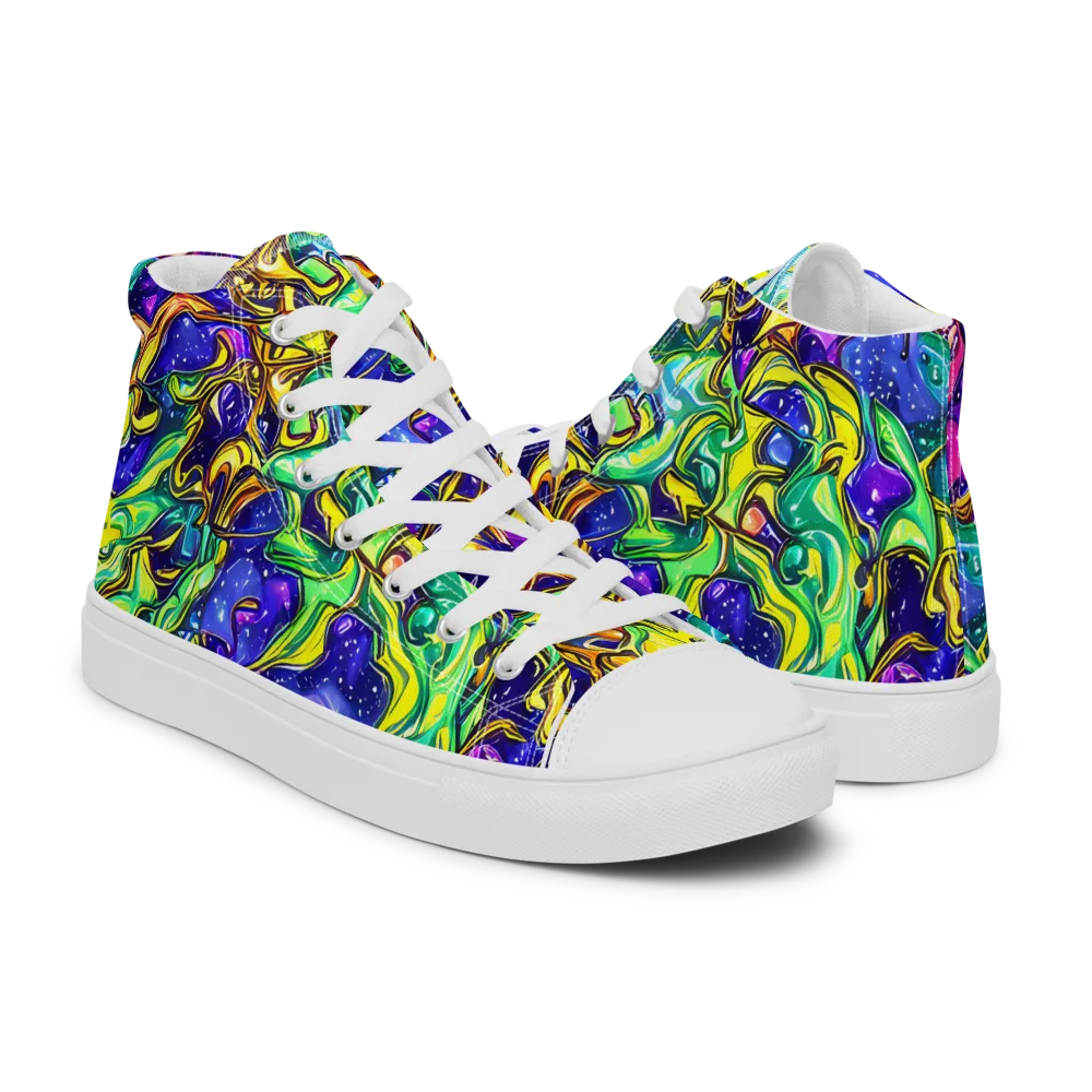 Marigold Stardrift on Women's High Top Canvas Shoes — Right
