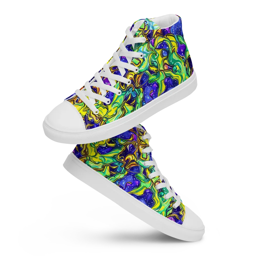 Marigold Stardrift on Women's High Top Canvas Shoes — Front