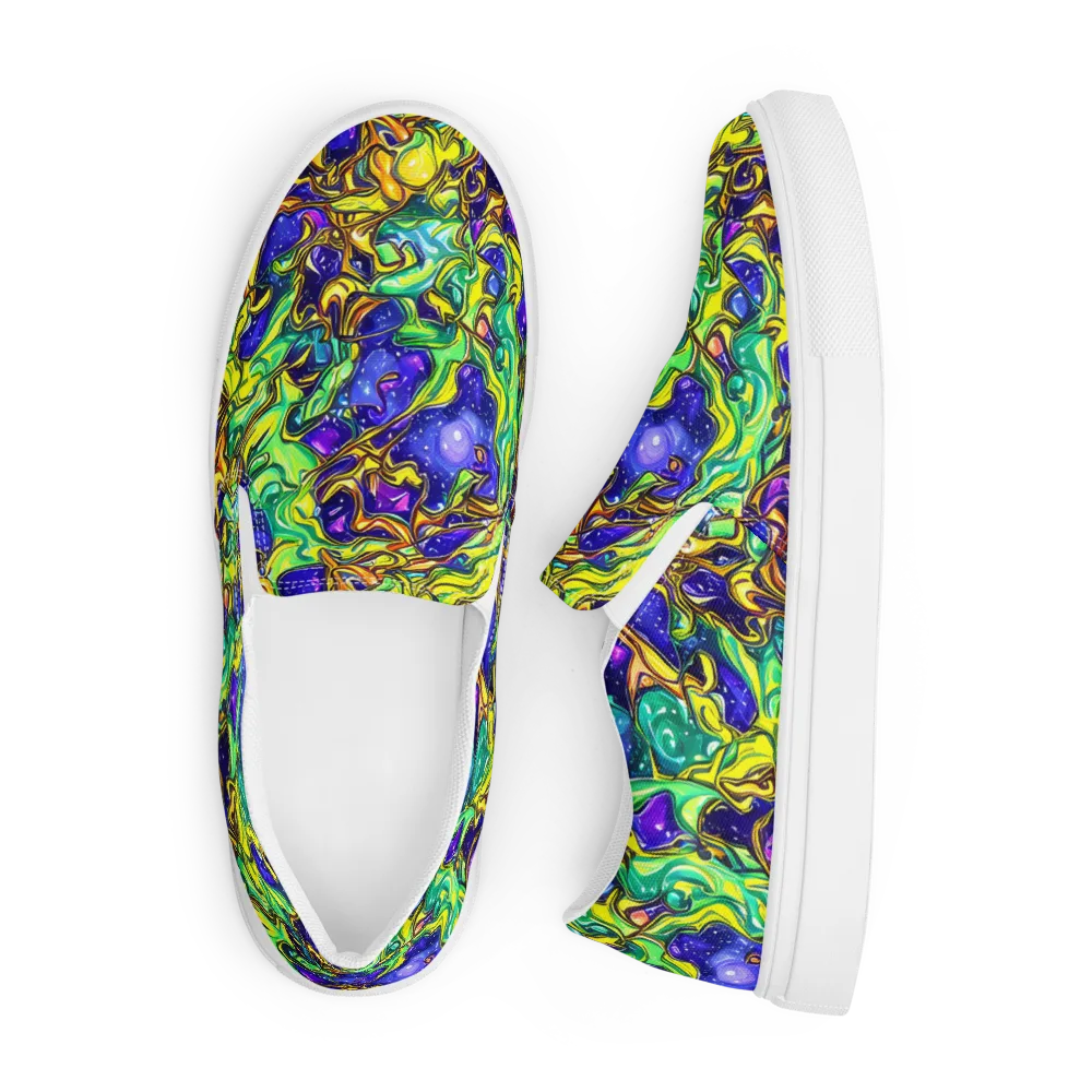 Marigold Stardrift on Men's Slip-On Canvas Shoes — Front