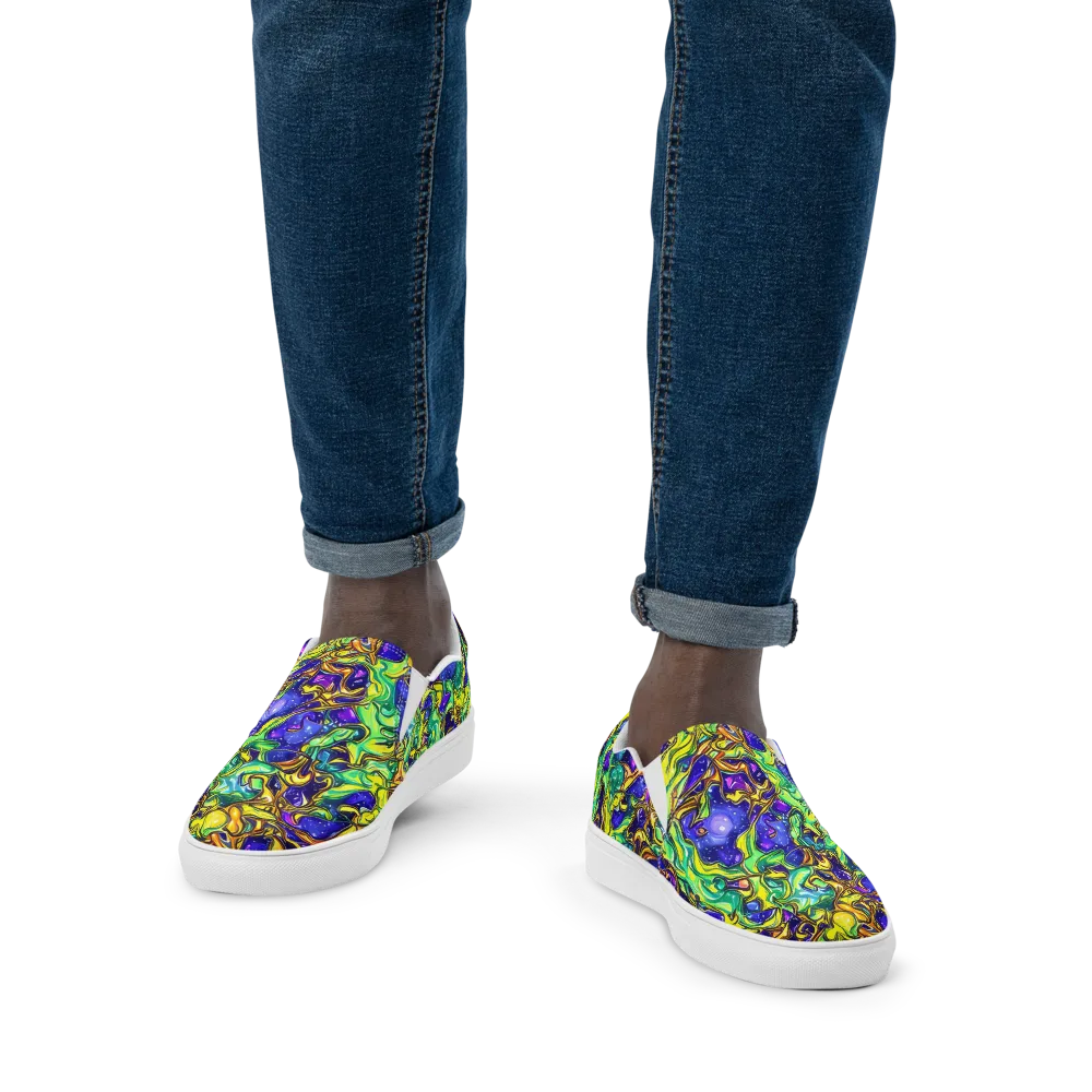 Marigold Stardrift on Men's Slip-On Canvas Shoes — Front
