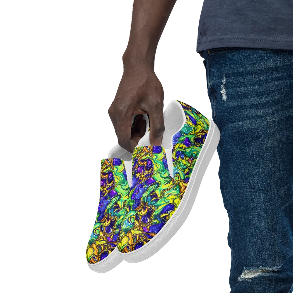 Marigold Stardrift on Men's Slip-On Canvas Shoes — Left Front