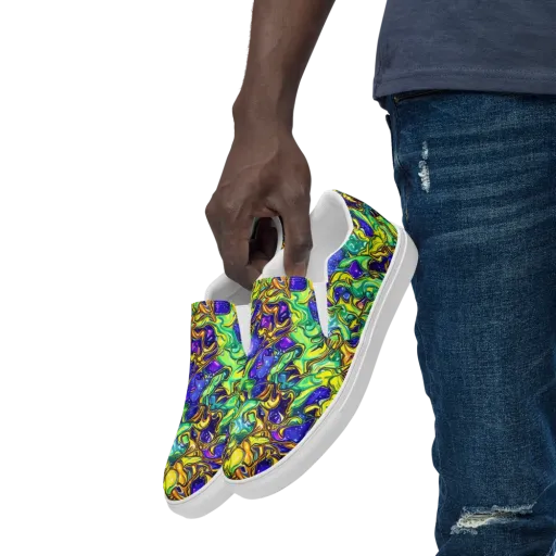 Marigold Stardrift on a Men's Slip-On Canvas Shoes