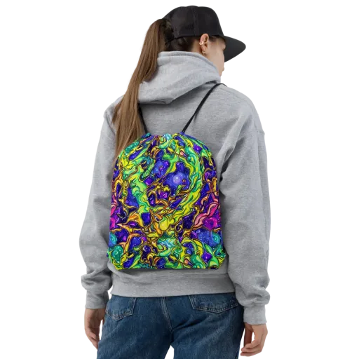 Marigold Stardrift on a Drawstring Bag