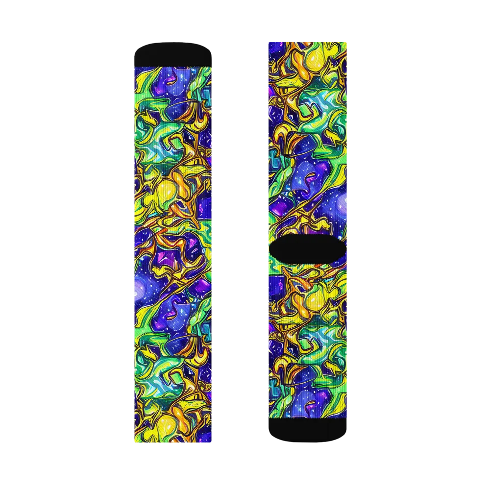 Marigold Stardrift on Socks — Right Sock