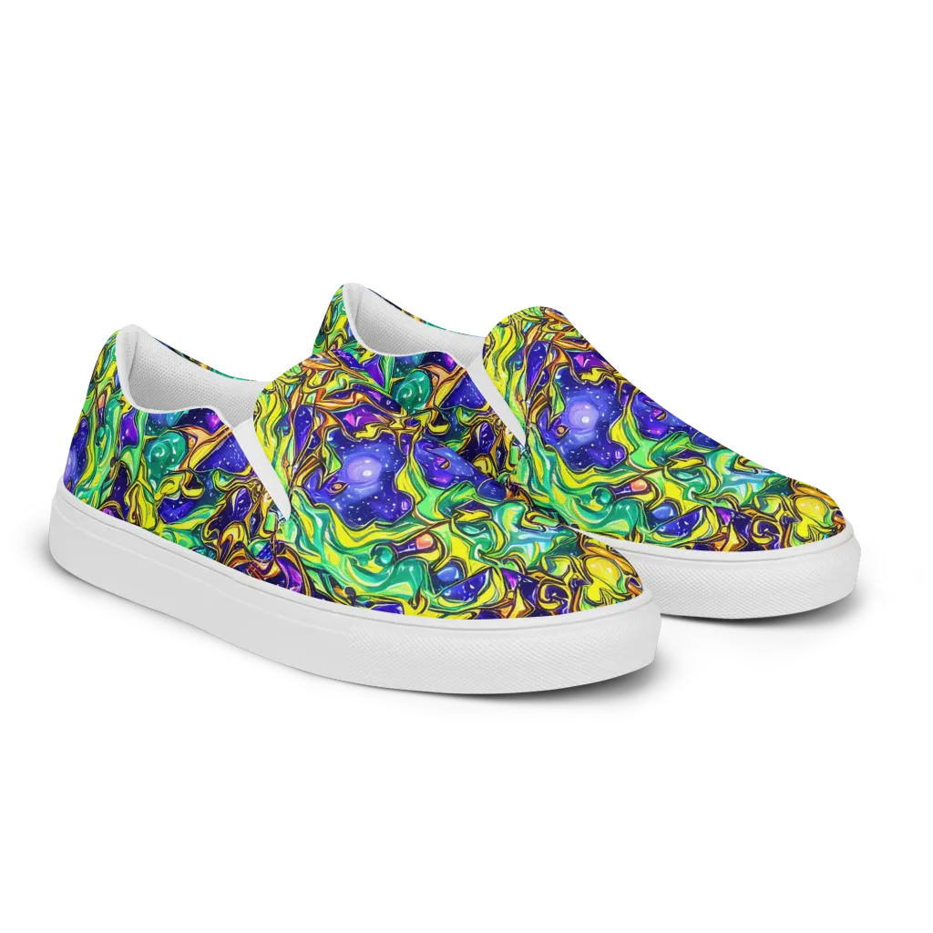 Marigold Stardrift on Women's Slip-On Canvas Shoes — Right Front