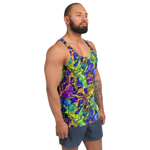 Marigold Stardrift on a Men's Tank Top