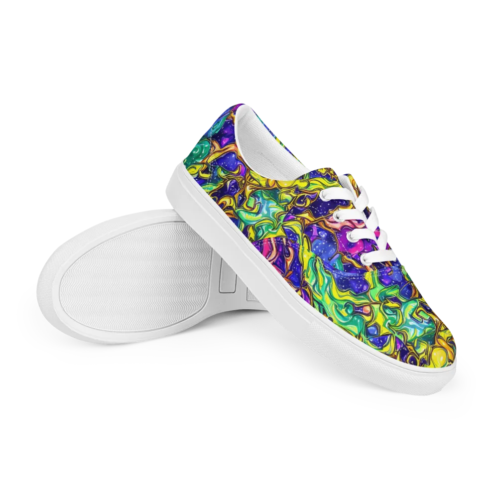 Marigold Stardrift on Men's Lace-Up Canvas Shoes — Right Front
