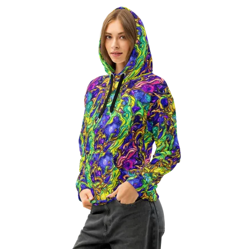 Marigold Stardrift on a Cotton Hoodie