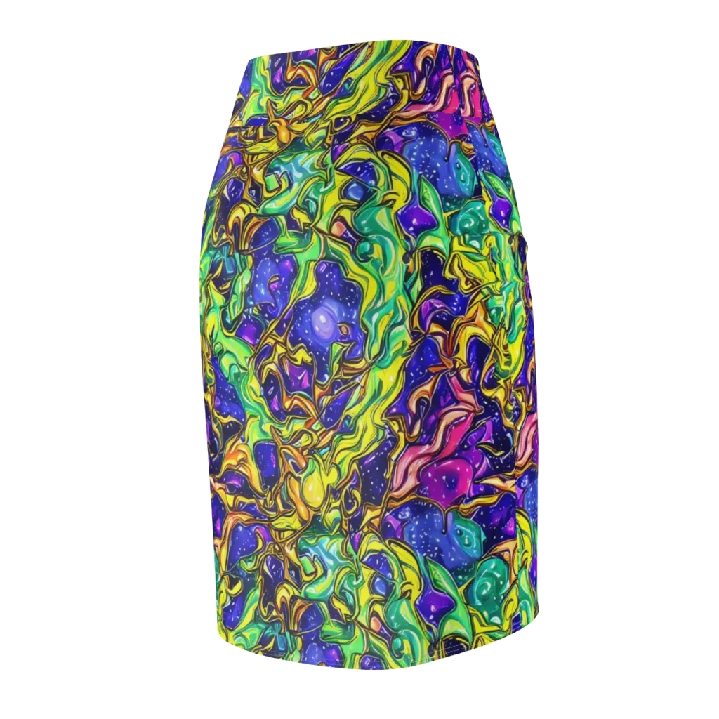 Marigold Stardrift on Pencil Skirt — Back Side