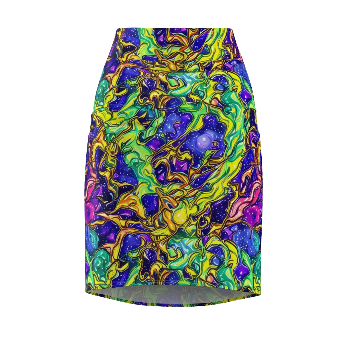 Marigold Stardrift on Pencil Skirt — Front