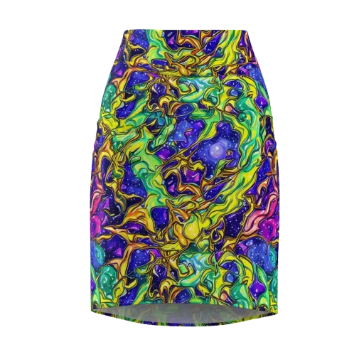 Marigold Stardrift on a Pencil Skirt