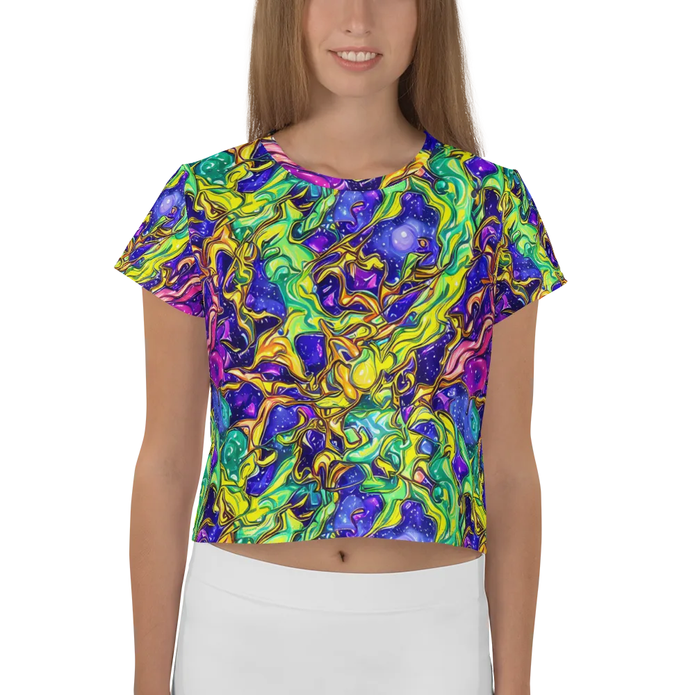 Marigold Stardrift on Crop Tee — Front