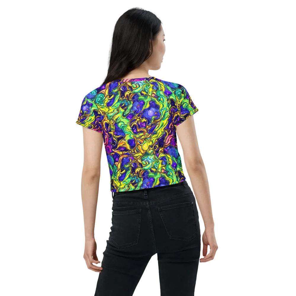 Marigold Stardrift on Crop Tee — Back