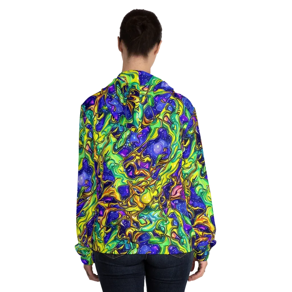 Marigold Stardrift on Women's Full-Zip Hoodie — Back On Person
