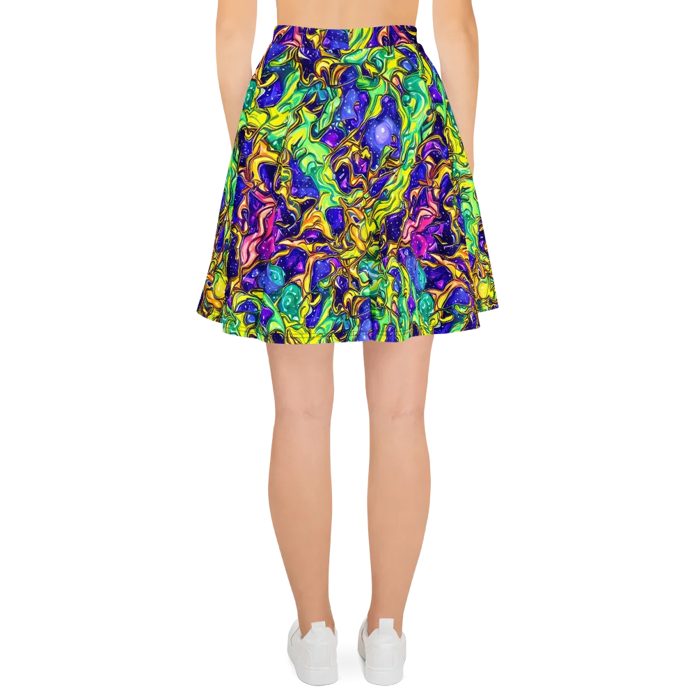 Marigold Stardrift on Skater Skirt — Back