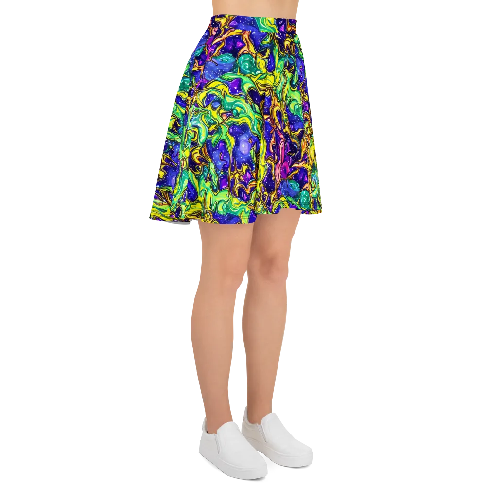 Marigold Stardrift on Skater Skirt — Right