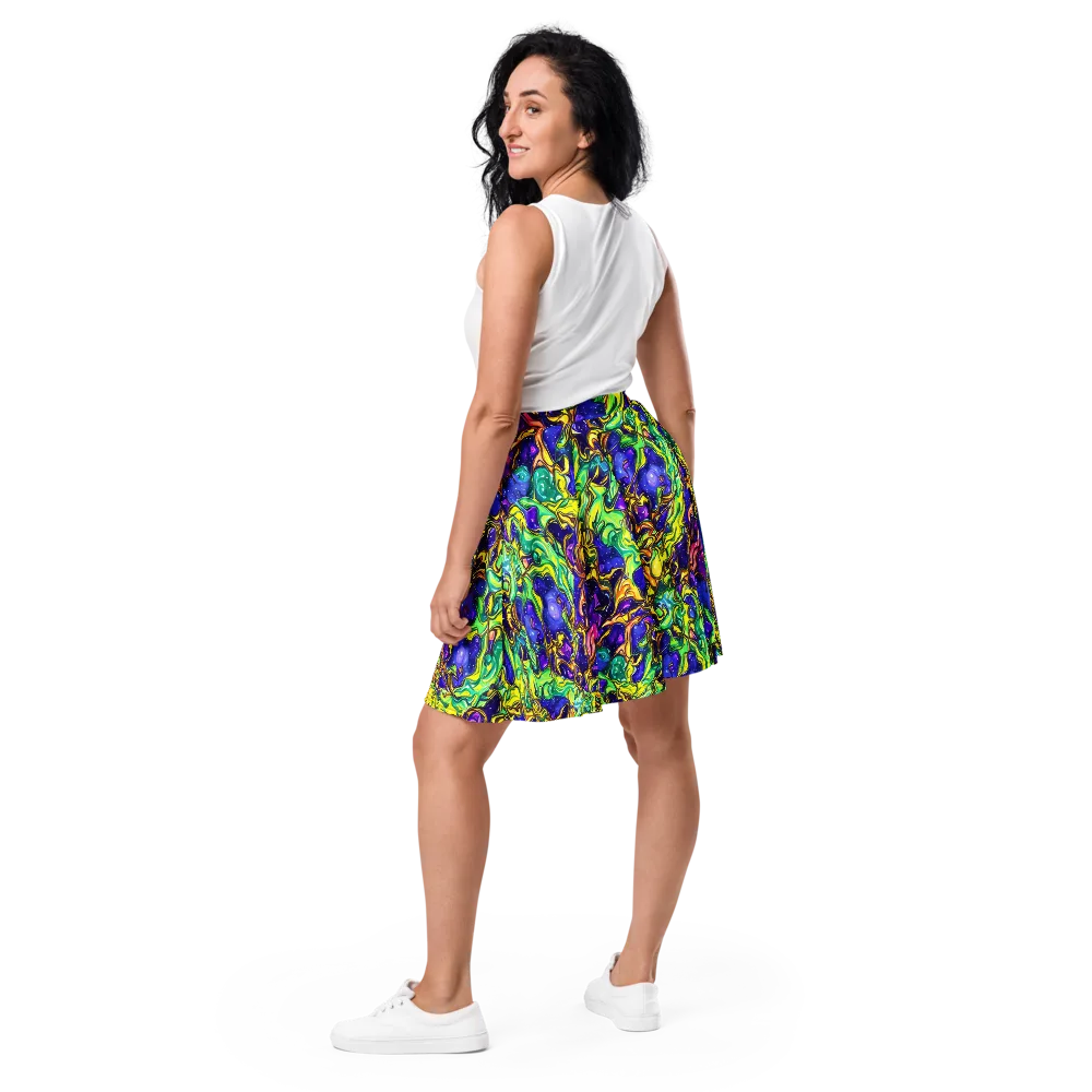 Marigold Stardrift on Skater Skirt — Back