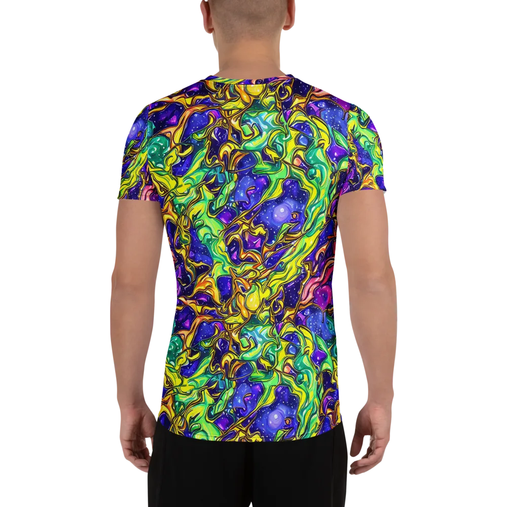 Marigold Stardrift on Men's Athletic T-Shirt — Back