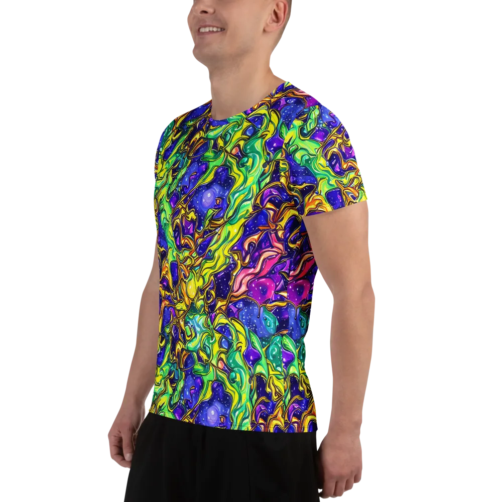 Marigold Stardrift on Men's Athletic T-Shirt — Left