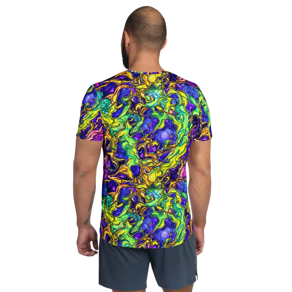 Marigold Stardrift on Men's Athletic T-Shirt — Back