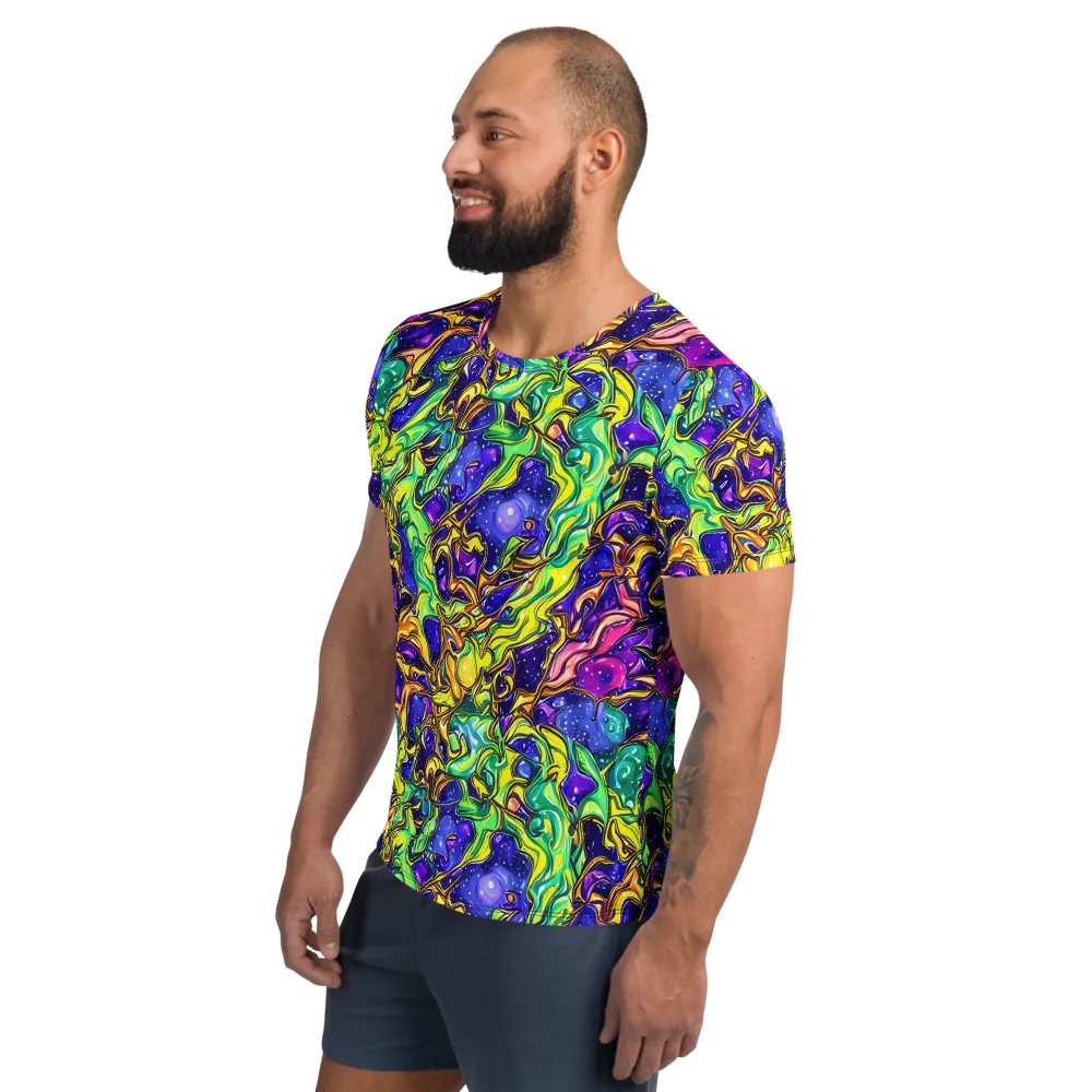 Marigold Stardrift on Men's Athletic T-Shirt — Left