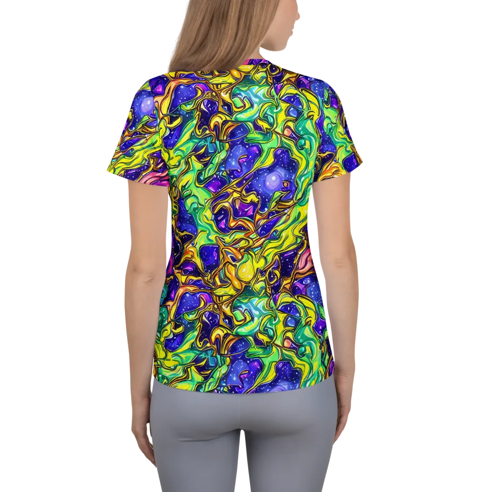 Marigold Stardrift on Women's Athletic T-Shirt — Back