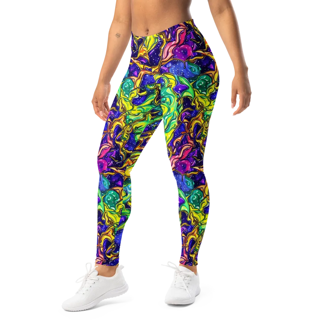 Marigold Stardrift on Leggings — Left Front