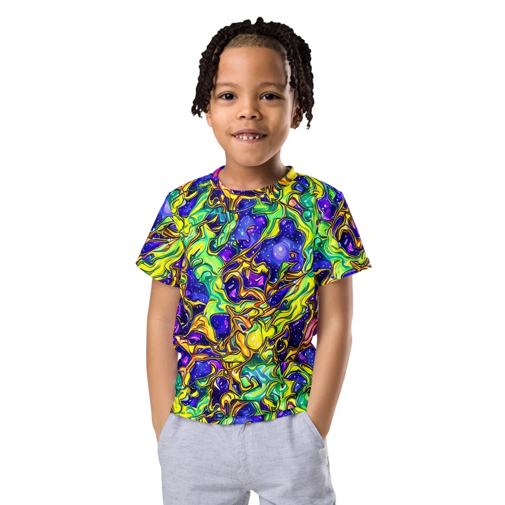Marigold Stardrift on Kids Crew Neck T-Shirt — Front