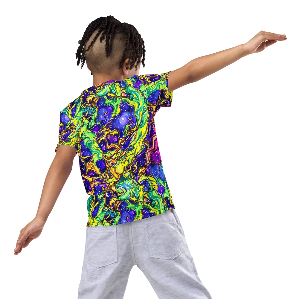 Marigold Stardrift on Kids Crew Neck T-Shirt — Back