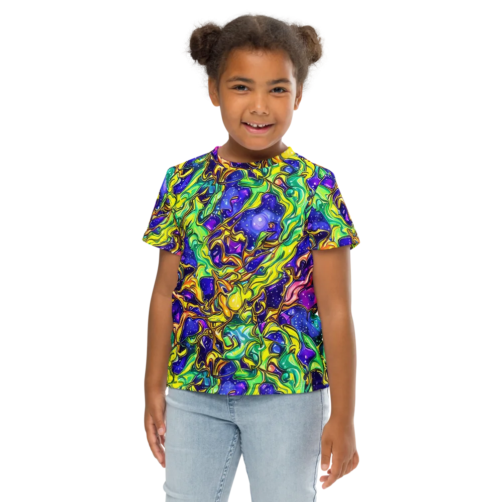 Marigold Stardrift on Kids Crew Neck T-Shirt — Front
