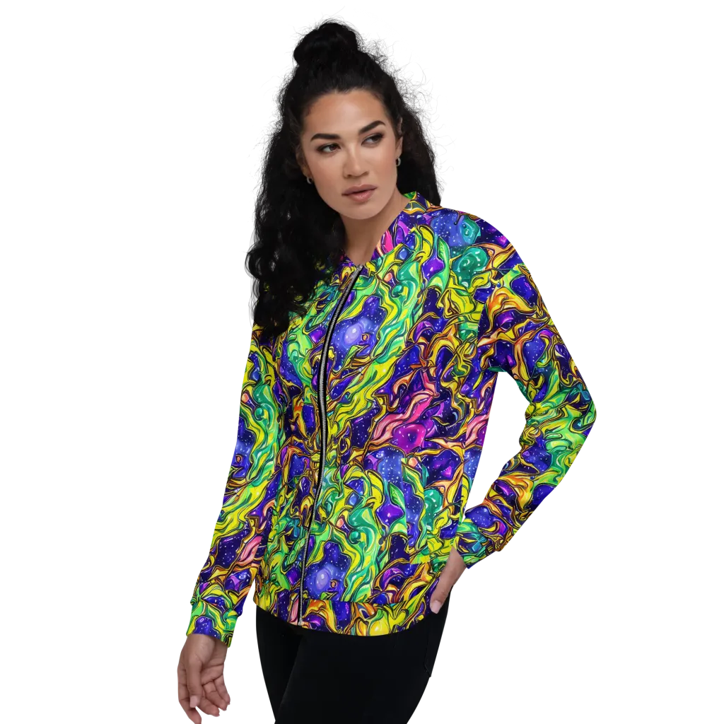 Marigold Stardrift on Bomber Jacket — Left